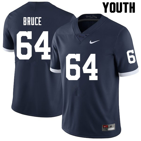 Youth #64 Nate Bruce Penn State Nittany Lions College Football Jerseys Sale-Retro